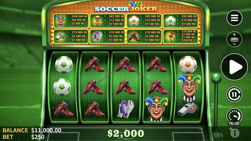 Soccer Joker - vinningssamsetning á hjólunum